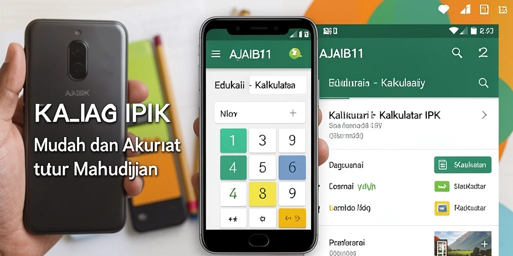 Antarmuka AJAIB11 menampilkan kalkulator IPK yang sederhana dan mudah digunakan.