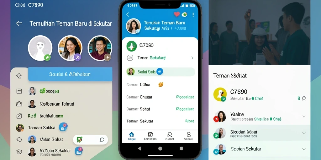 Tampilan antarmuka C7890 yang menarik untuk menemukan teman baru.