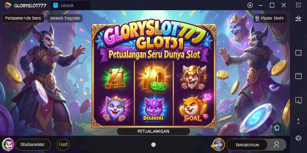Antarmuka utama GLORYSLOT777 dengan tema Petualangan yang menarik.
