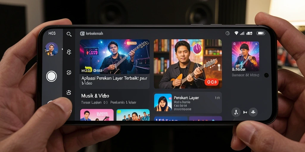 Antarmuka pengguna H03 yang intuitif untuk Perekam Layar.