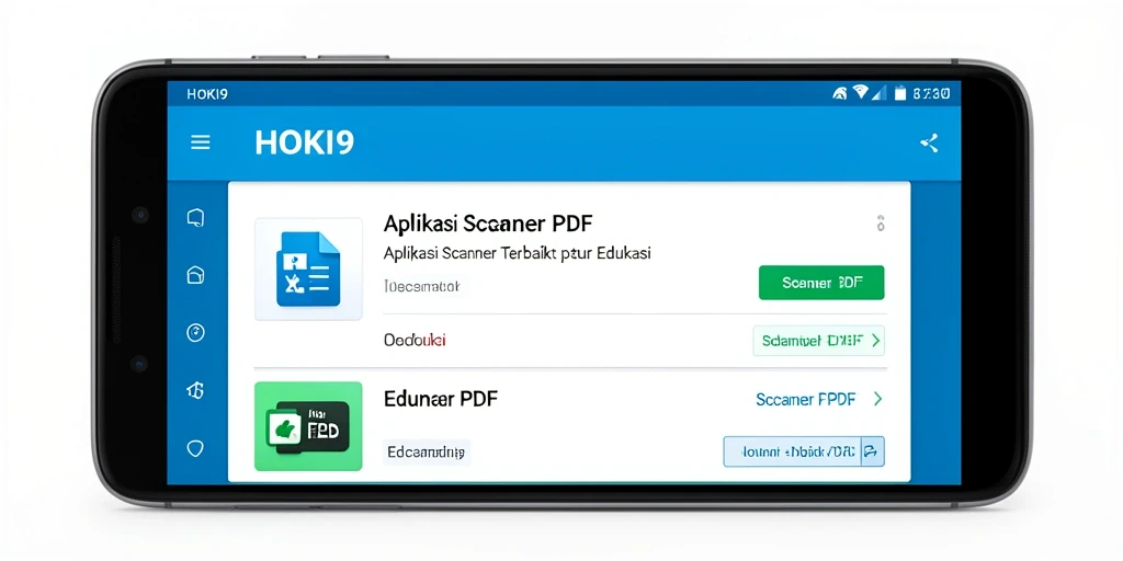 Antarmuka HOKI9 yang sederhana dan fungsional saat memindai dokumen.