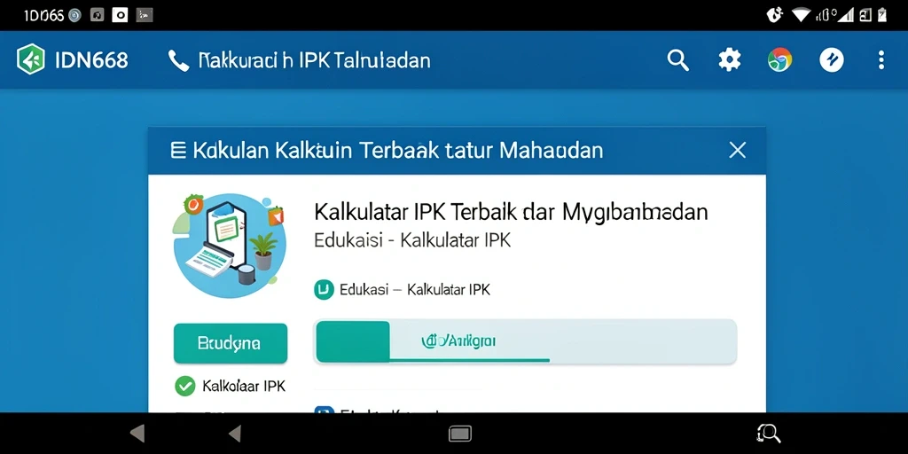 Antarmuka pengguna aplikasi Kalkulator IPK IDN668 yang intuitif.