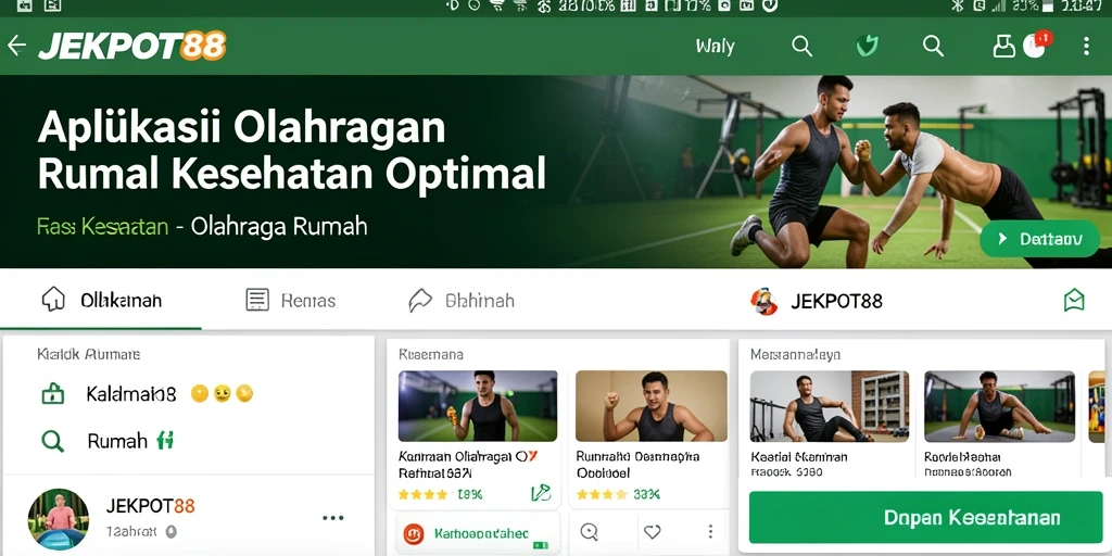 Antarmuka user-friendly JEKPOT88 untuk olahraga di rumah.