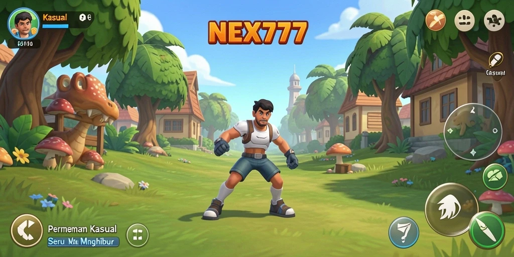 Screenshot antarmuka permainan NEX777 yang menarik.