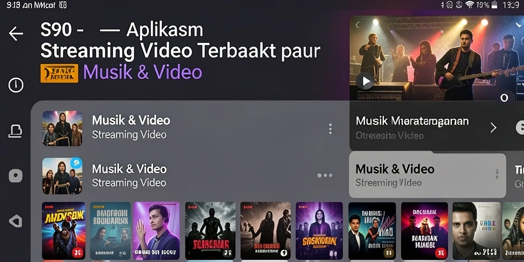 Antarmuka S80 menampilkan berbagai konten Streaming Video berkualitas tinggi.