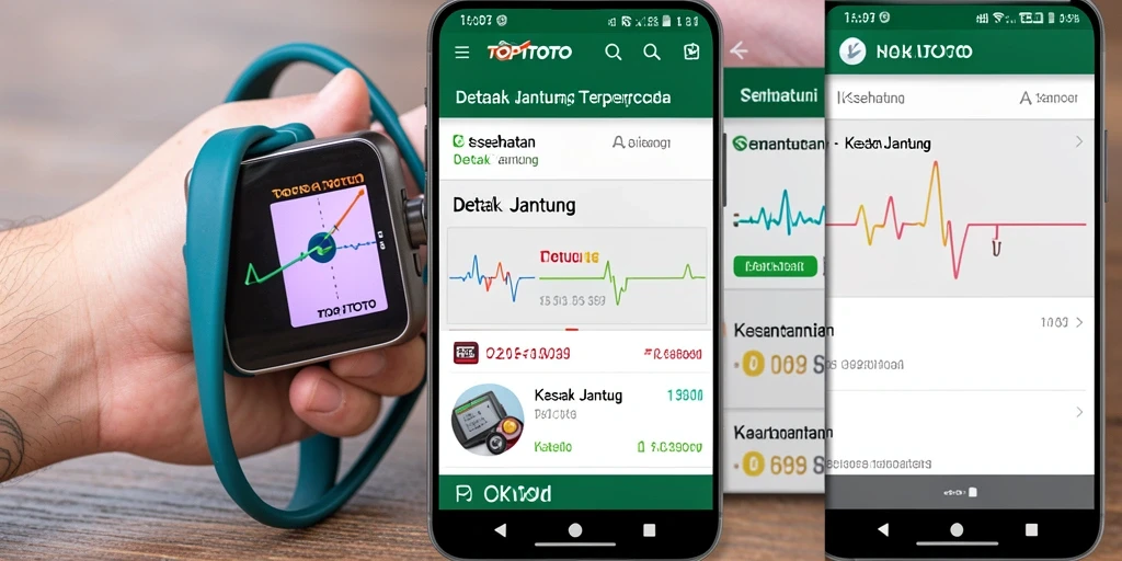 Antarmuka pengguna TOP1TOTO menampilkan grafik detak jantung secara jelas.