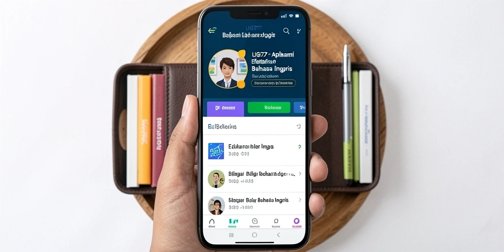 Tampilan antarmuka aplikasi UG777 untuk Belajar Bahasa Inggris.