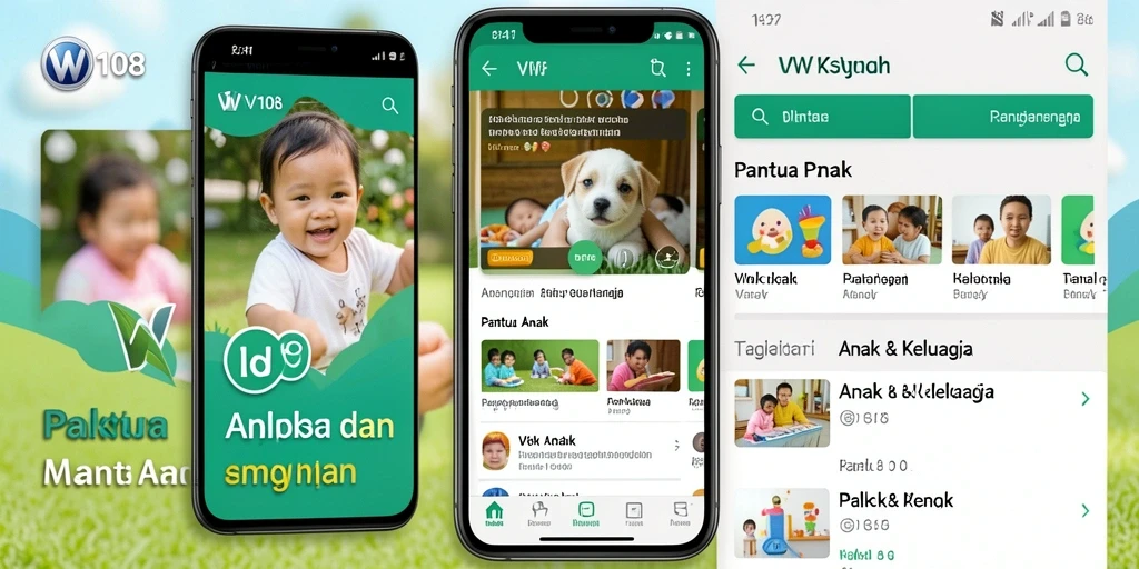 Tampilan utama VW108 dengan fitur Pantau Anak.